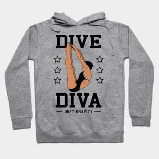 Womens Diving Dive Diva Springboard Platform Diver Hoodie